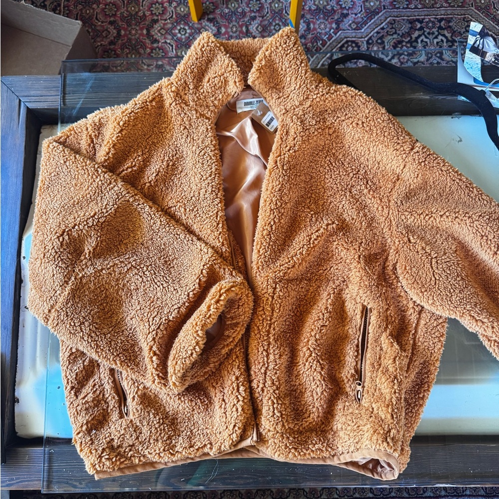 Cozy Tan Sherpa Jacket